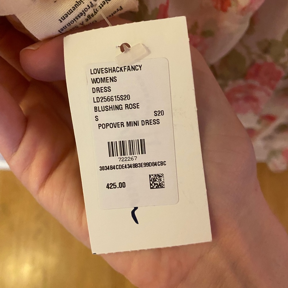 Loveshackfancy popover rose dress. Size small. Brand new with tag - Picture 8 of 8
